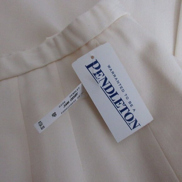 Pendleton Skirt Womens 8 Petite Pencil Straight Cream Lined 100% Virgin Wool NWT - Picture 6 of 8